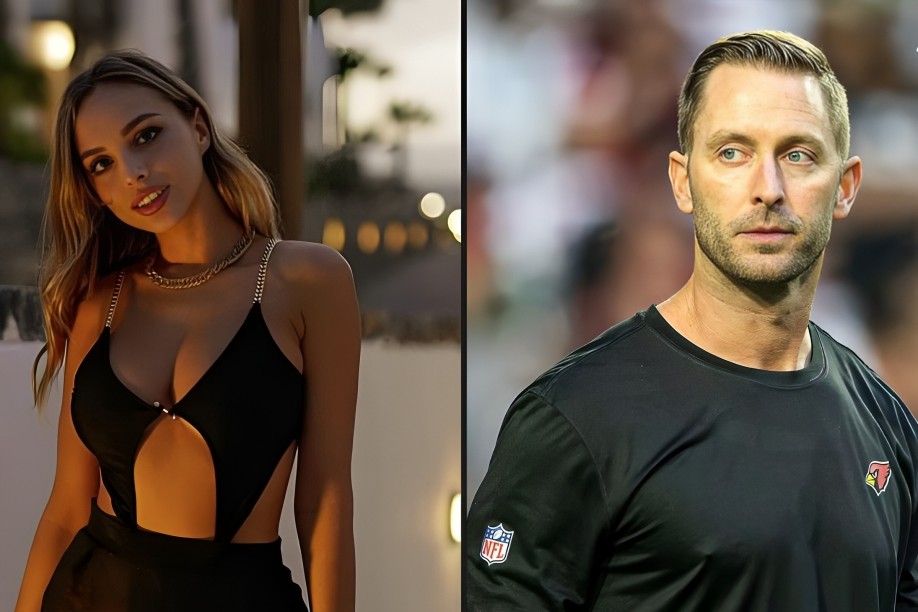 Kliff Kingsbury with Veronica Bielik